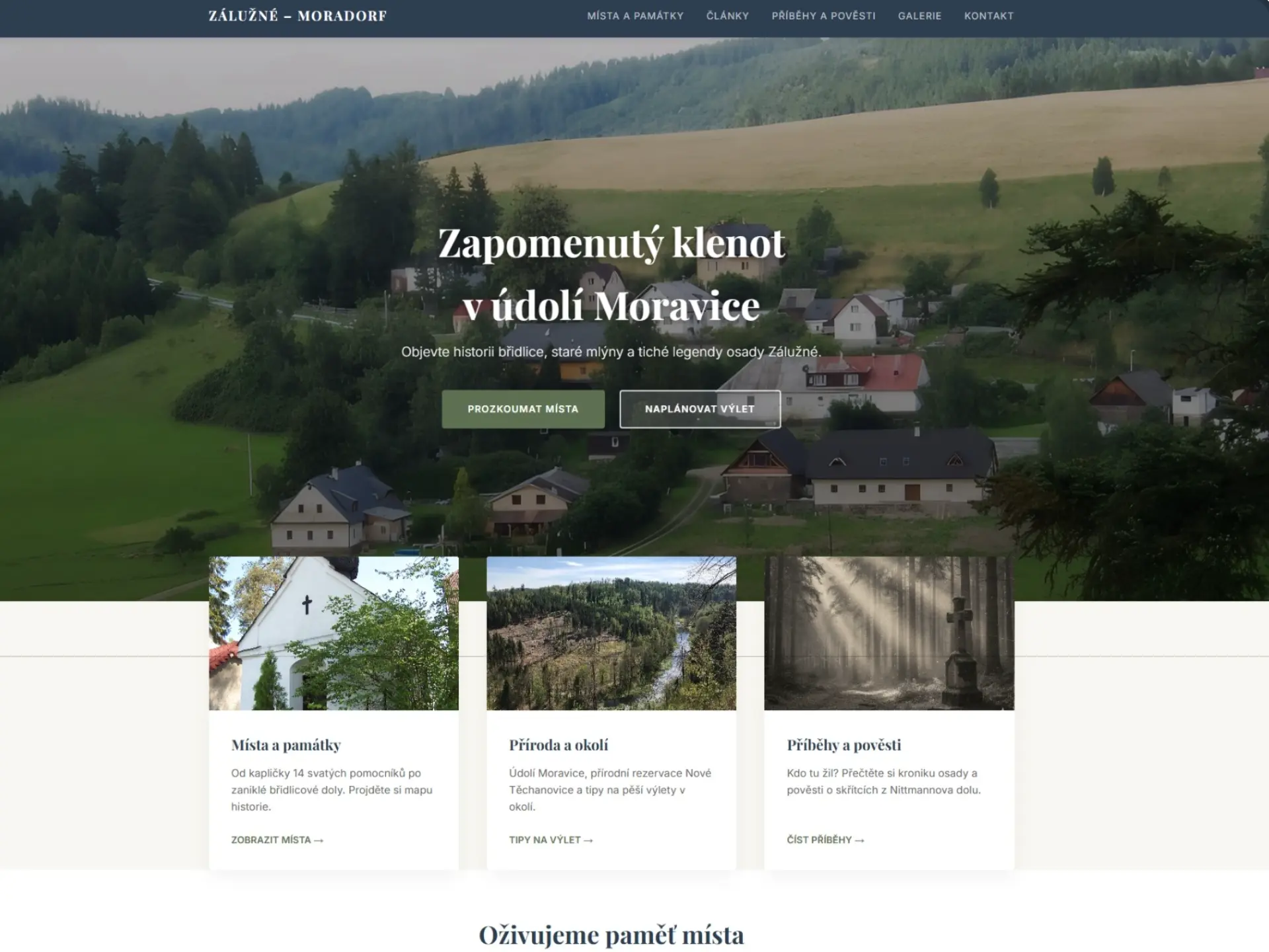 Zálužné – Moradorf koncept